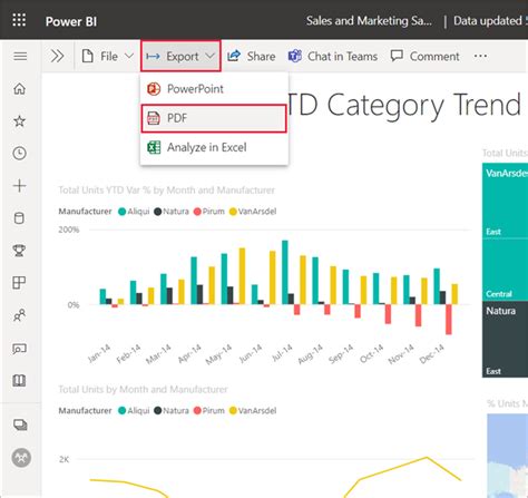 power bi export